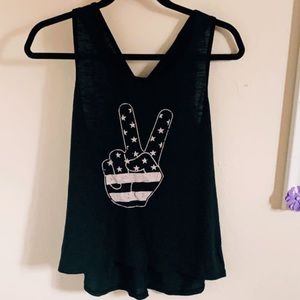 Black and white tank top